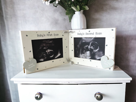 double photo frame for first scan and second scan 