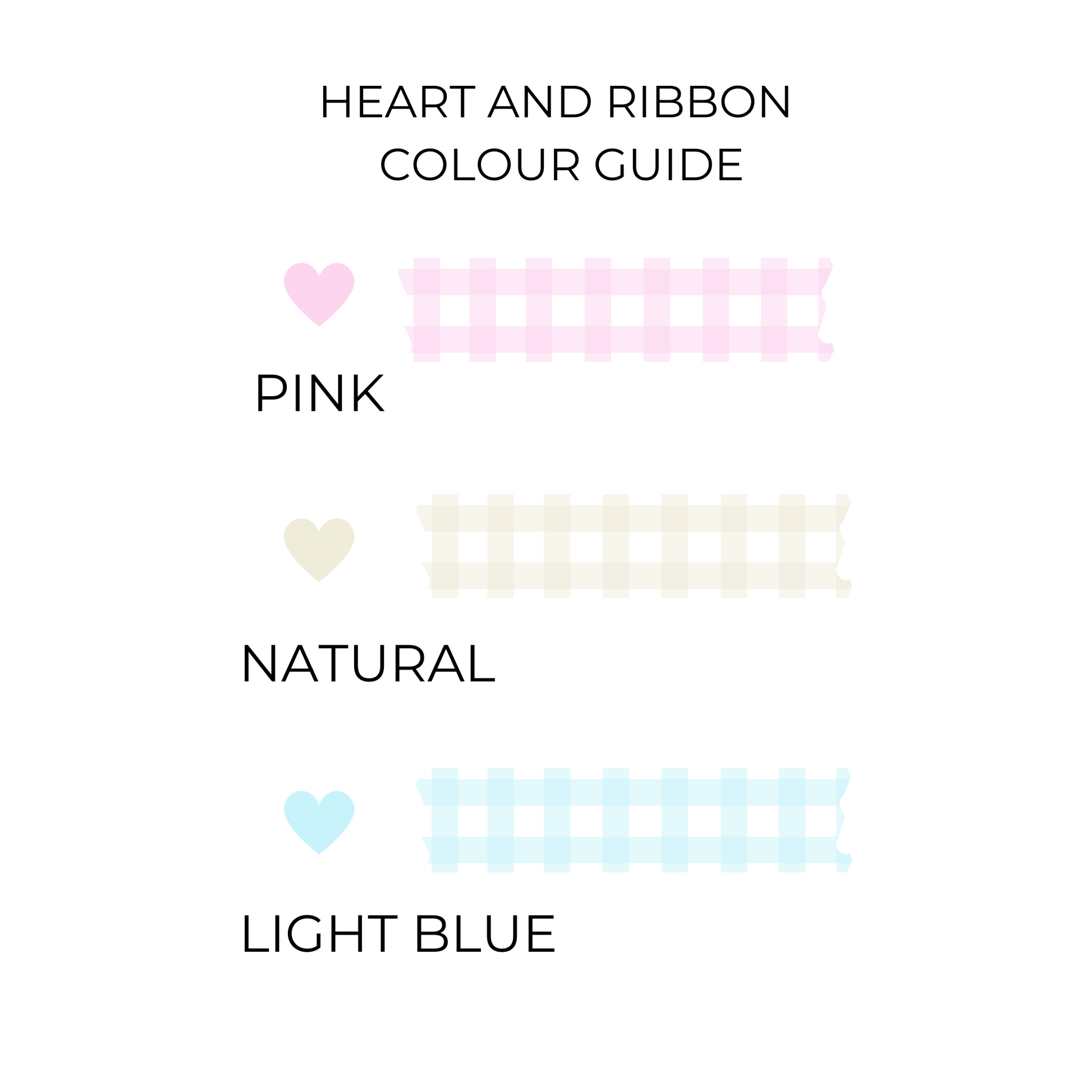 Image shows the gingham colours available 