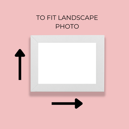 Image shows example of landscape photo frame