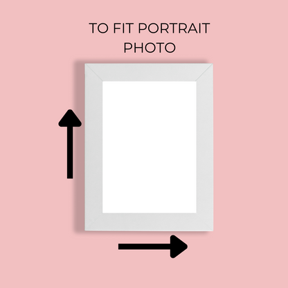 Image shows example of portrait photo frame