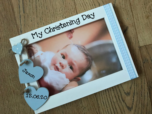 Personalised Handcrafted My Christening Day Picture Frame