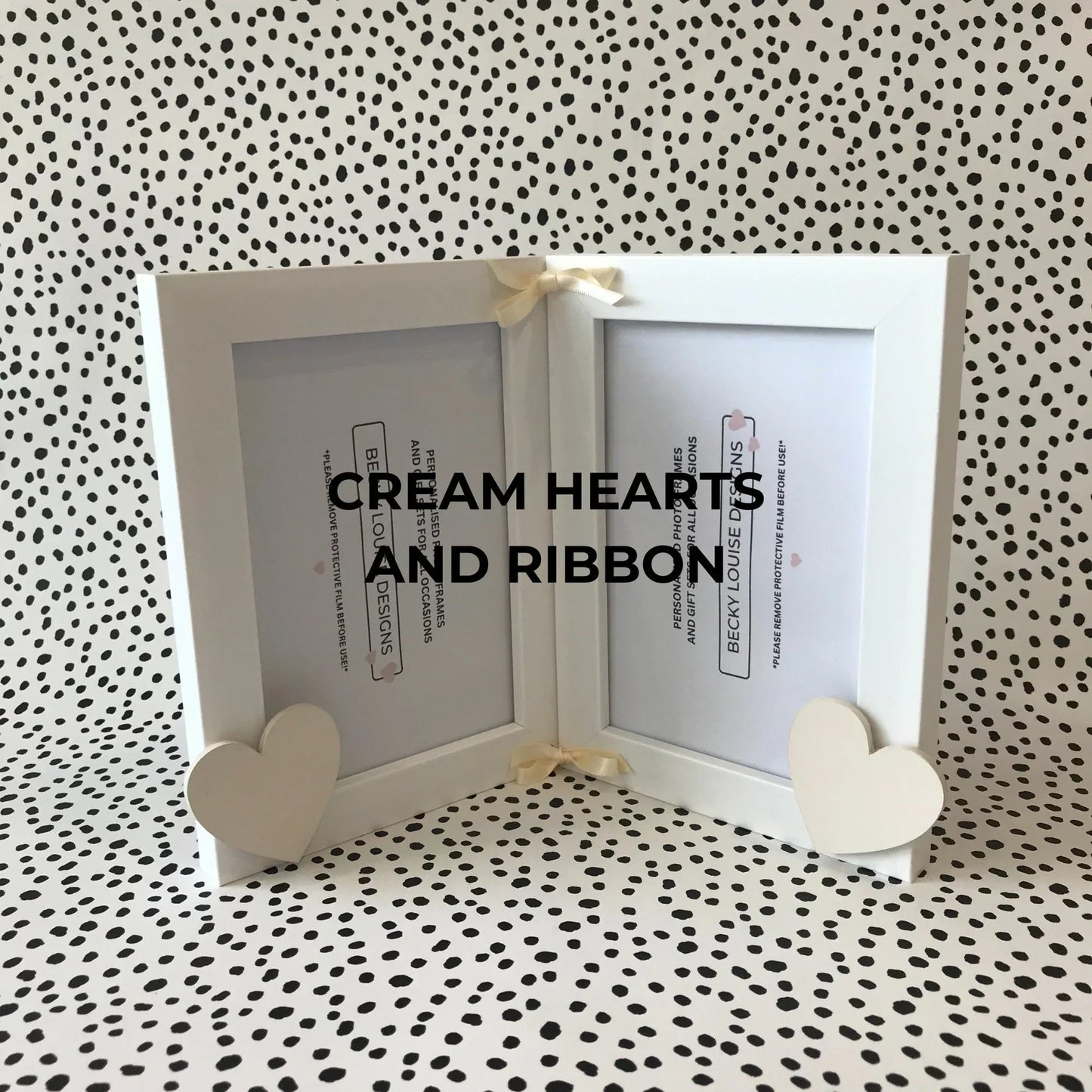 Double Standing New Born Boy Photo Frame