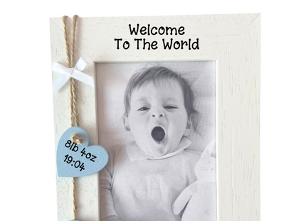 New Baby Boy Wooden Photo Frame