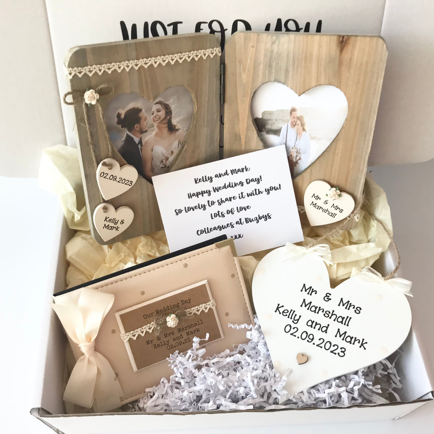Personalised Rustic Luxury Couples Wedding Hamper Gift Set