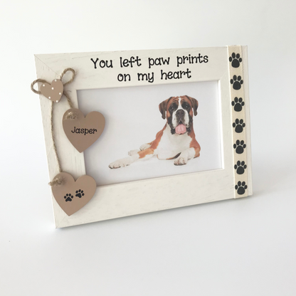 Personalised Wooden Photo Frame Photo Album Dog Loss Gift Hamper