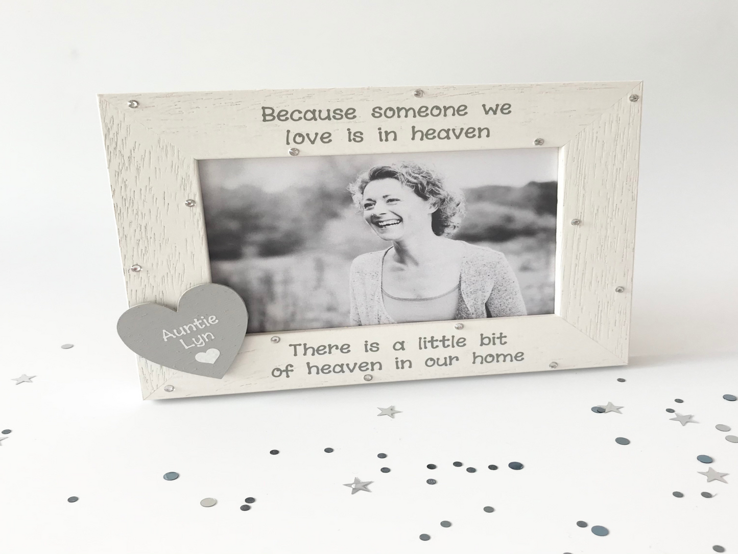 Condolence Family Member In Loving Memory Personalised Luxury Wooden Photo Frame