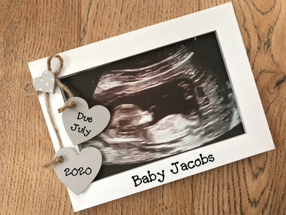 Handcrafted Personalised First Scan Ultrasound Photo Frame