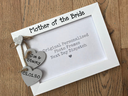 Handcrafted Personalised Mother Of The Bride Thank You Photo Picture Frame