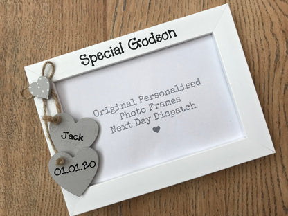 Handcrafted Personalised Special Godson Picture Frame