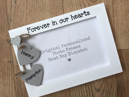 Handcrafted Personalised In Loving Memory Condolence Photo Picture Frame