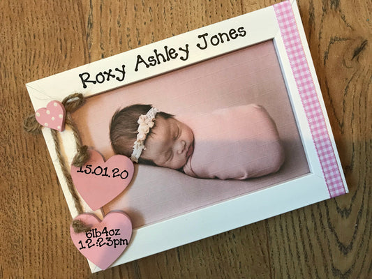Personalised Handcrafted Newborn Picture Frame