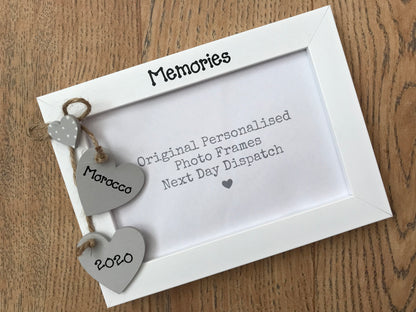 Handcrafted Personalised Memories Photo Picture Frame