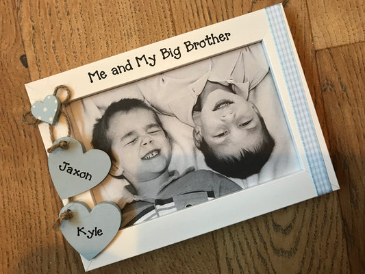 Personalised Handcrafted Me and My Big Brother Siblings Frame Personalised Picture Frame