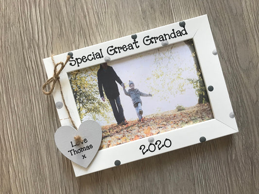 Handcrafted Personalised Special Great Grandad Photo Picture Frame