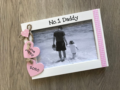 Personalised Handcrafted No.1 Daddy Picture Frame