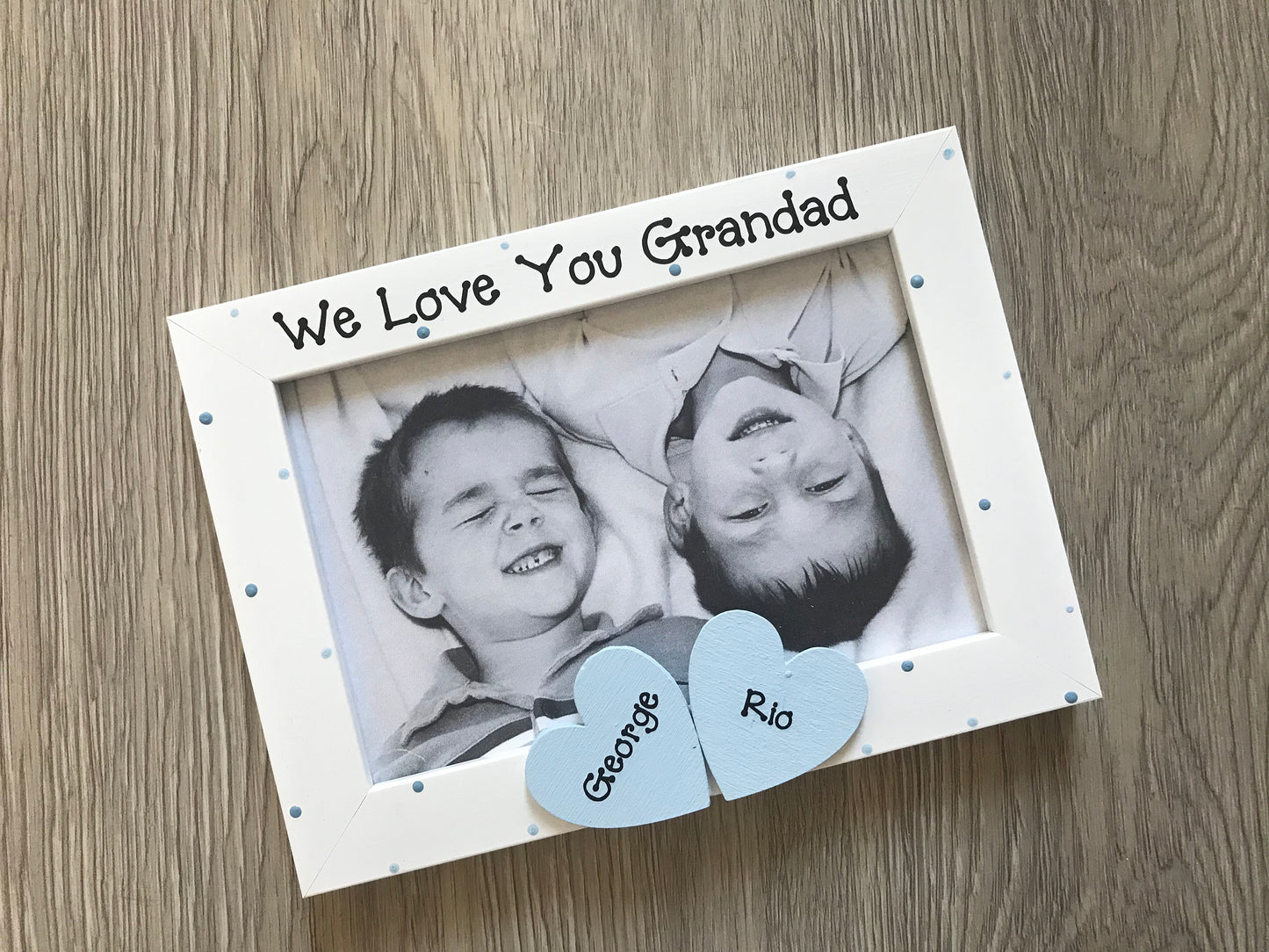 Handcrafted Personalised We Love You Grandad Picture Frame