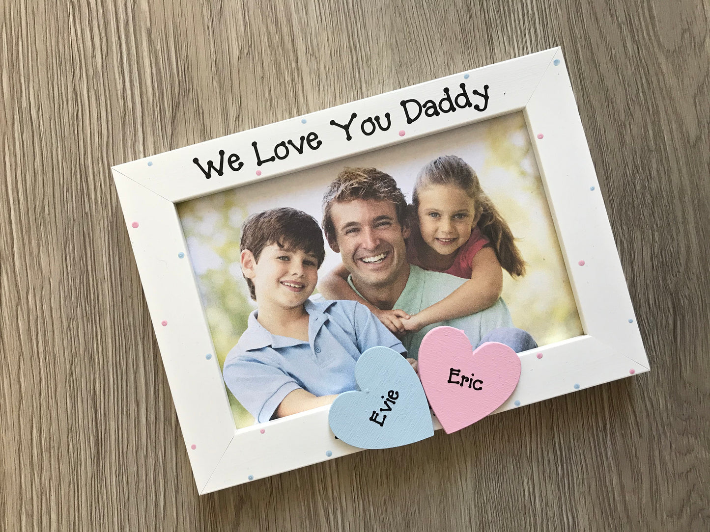 Handcrafted Personalised We Love You Daddy Picture Frame
