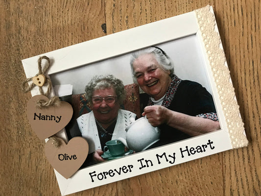 Personalised Handcrafted Condolence Picture Frame