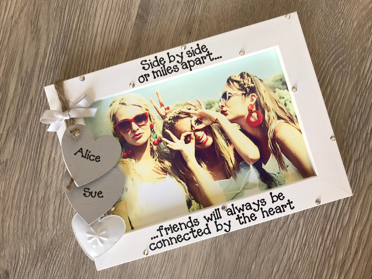 Side By Side Distance Quote Friendship Personalised Birthday Picture Frame