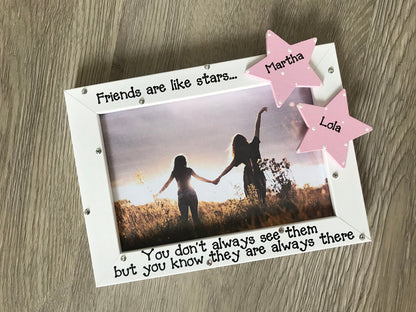 Friends Are Like Stars Personalised Picture Frame