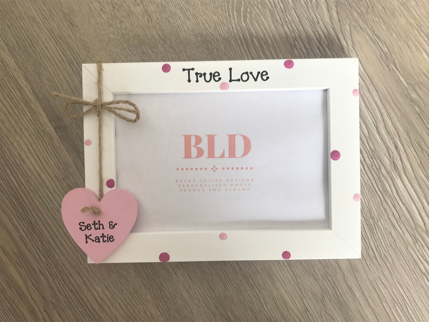 Handcrafted Personalised True Love Picture Frame