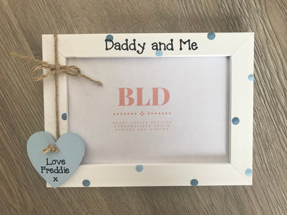 Handcrafted Personalised Daddy and Me Picture Frame