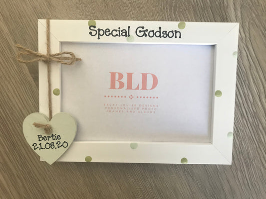 Handcrafted Personalised Special Godson Photo Picture Frame