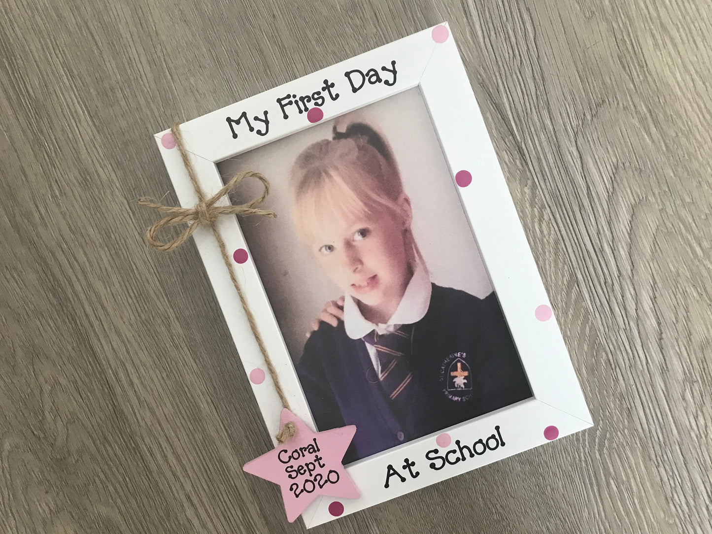 Handcrafted Personalised My First Day At School Nursery Picture Frame