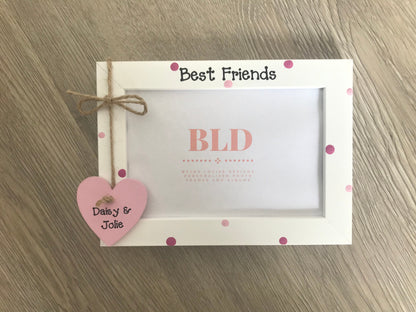 Handcrafted Personalised Best Friends Friendship Picture Frame