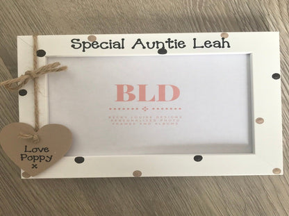 Handcrafted Personalised Special Auntie  Picture Frame