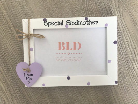 Handcrafted Personalised Special Godmother Picture Frame