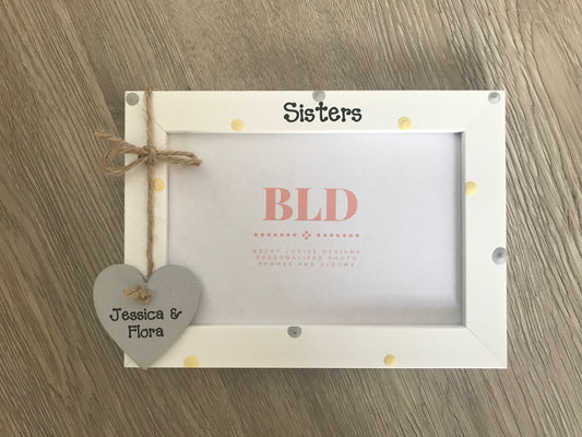 Handcrafted Personalised Sisters Picture Frame