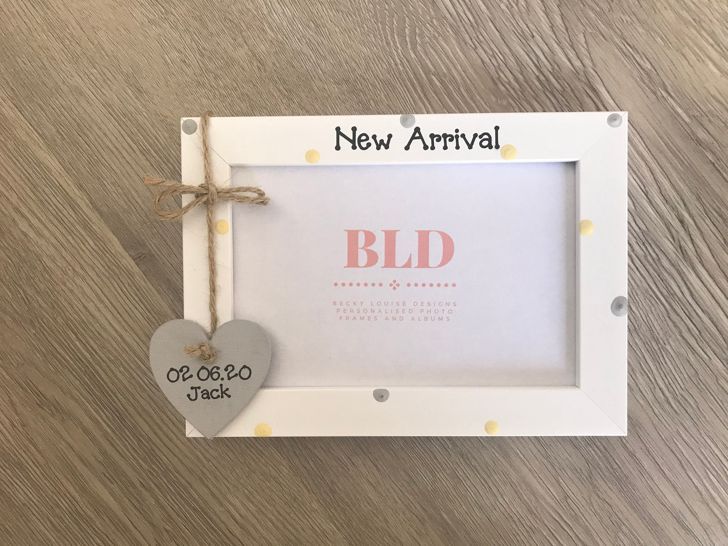 Handcrafted Personalised New Baby Picture Frame
