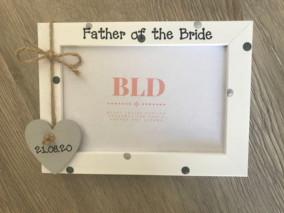 Handcrafted Personalised Father Of The Groom Picture Frame