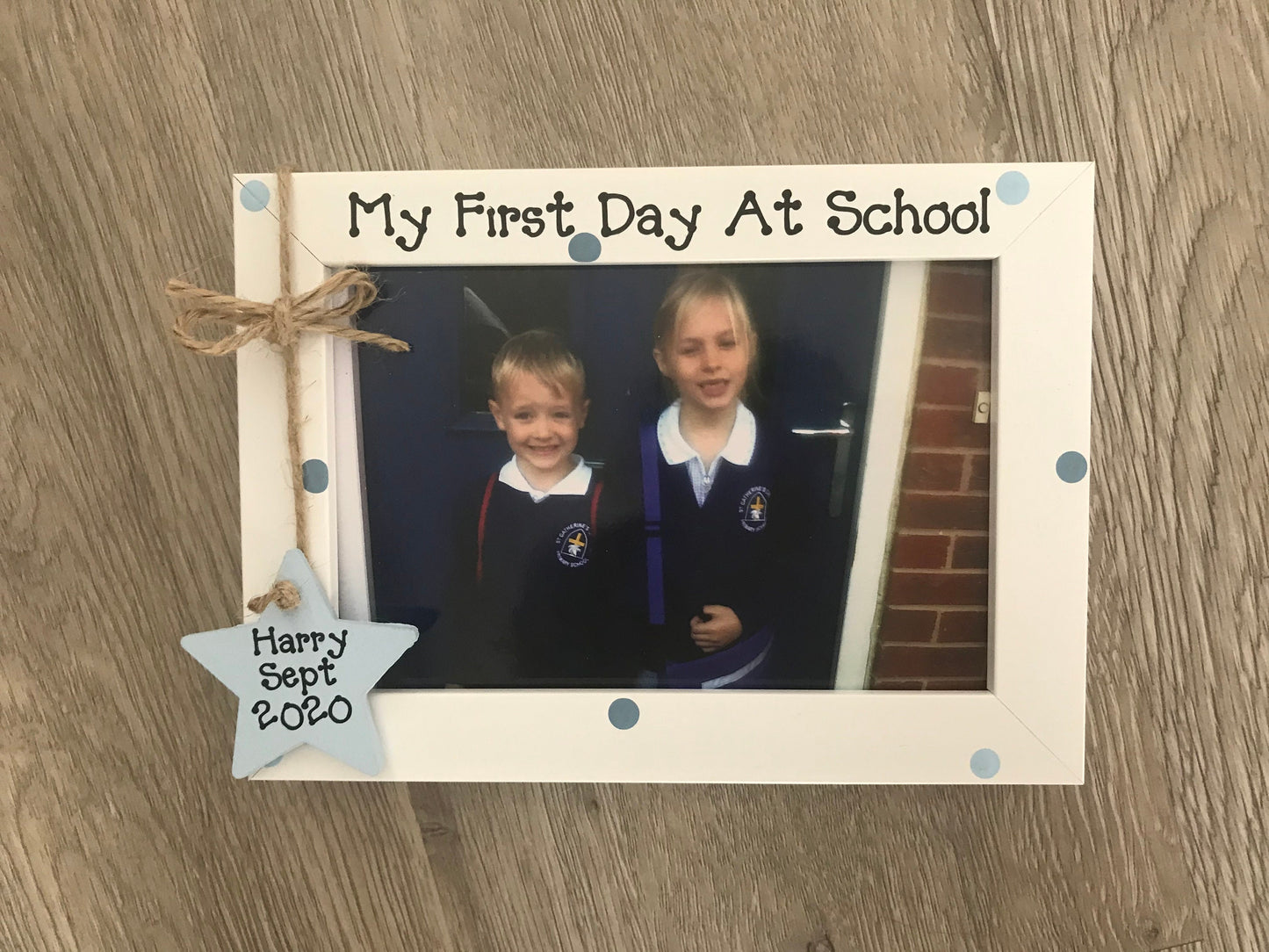 Handcrafted Personalised My First Day At School Picture Frame