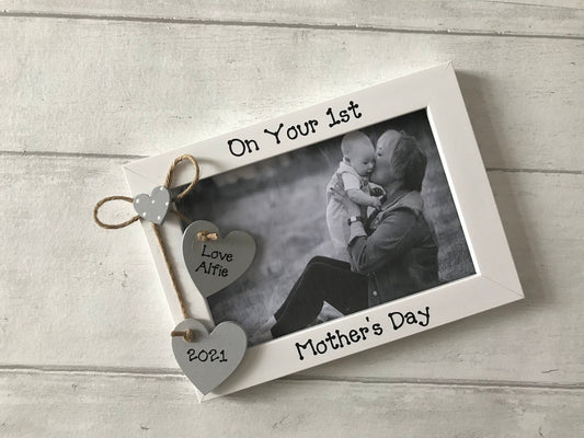 Handcrafted Personalised 1st Mothers Day Photo Picture Frame