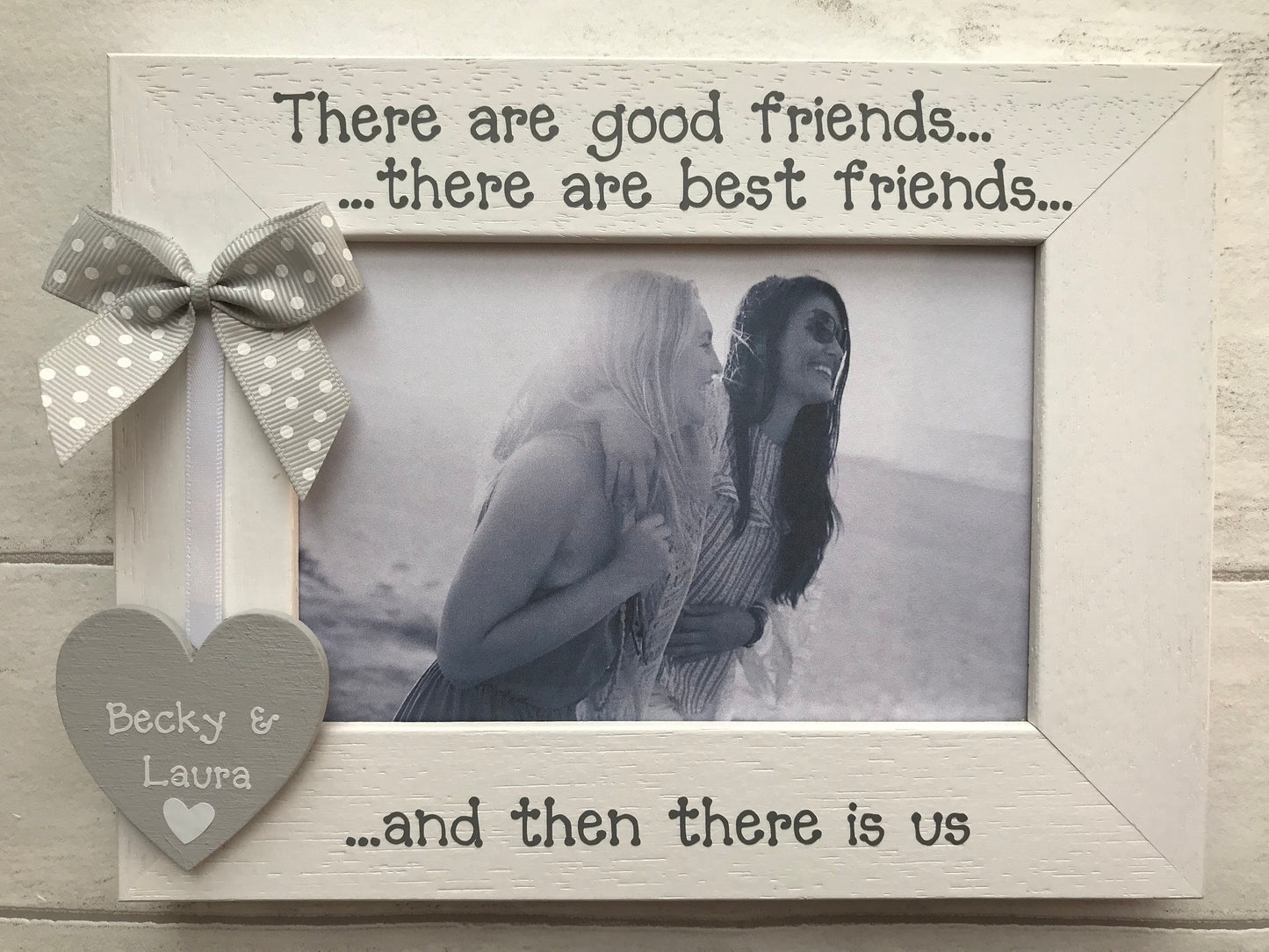 Personalised Friendship Best Friends Quote Birthday Gift Wooden Handcrafted Photo Frame