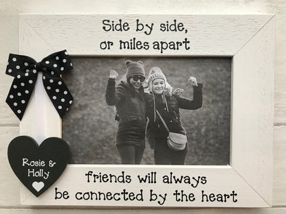 Personalised Friendship Leaving Distance Quote Birthday Gift Wooden Handcrafted Photo Frame