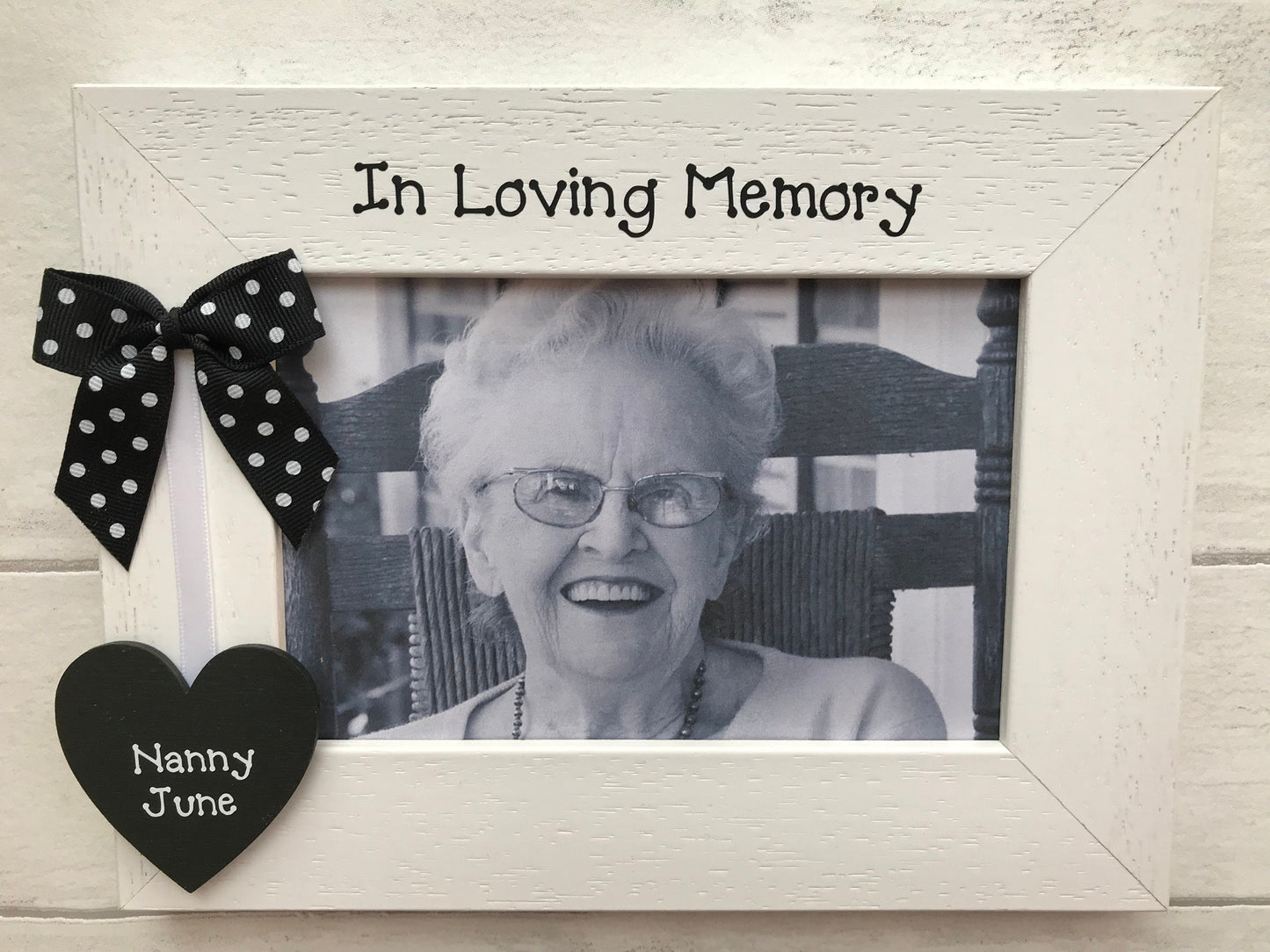 Personalised In Loving Memory Condolence Bereavement Gift Wooden Handcrafted Photo Frame