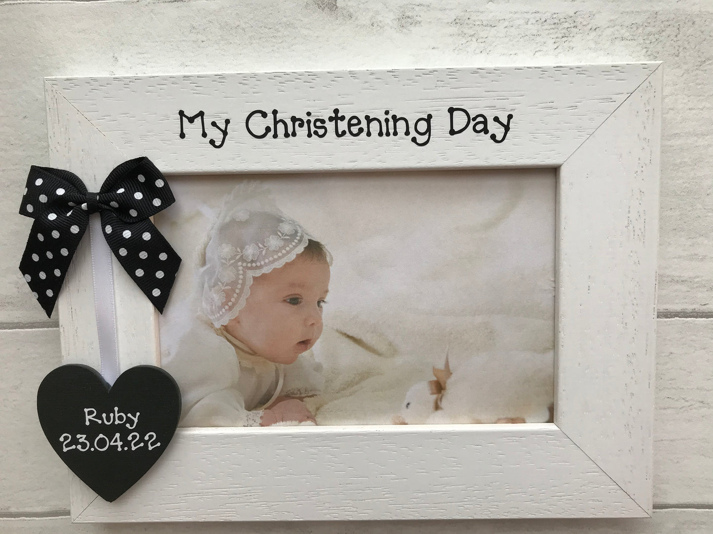 Personalised My Christening Day Baptism Day Gift Wooden Handcrafted Photo Frame
