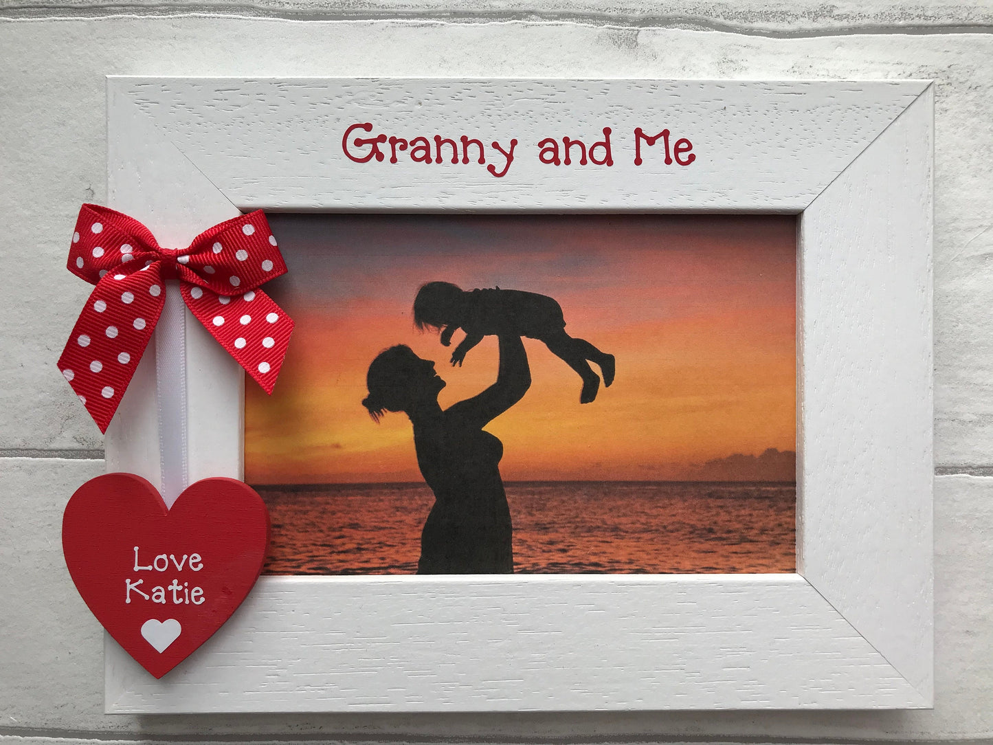 Personalised Granny and Me Wooden Handcrafted Photo Frame