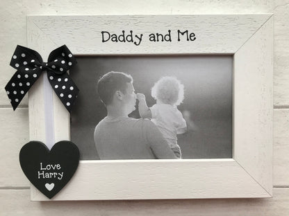 Personalised Daddy and Me Wooden Handcrafted Photo Frame