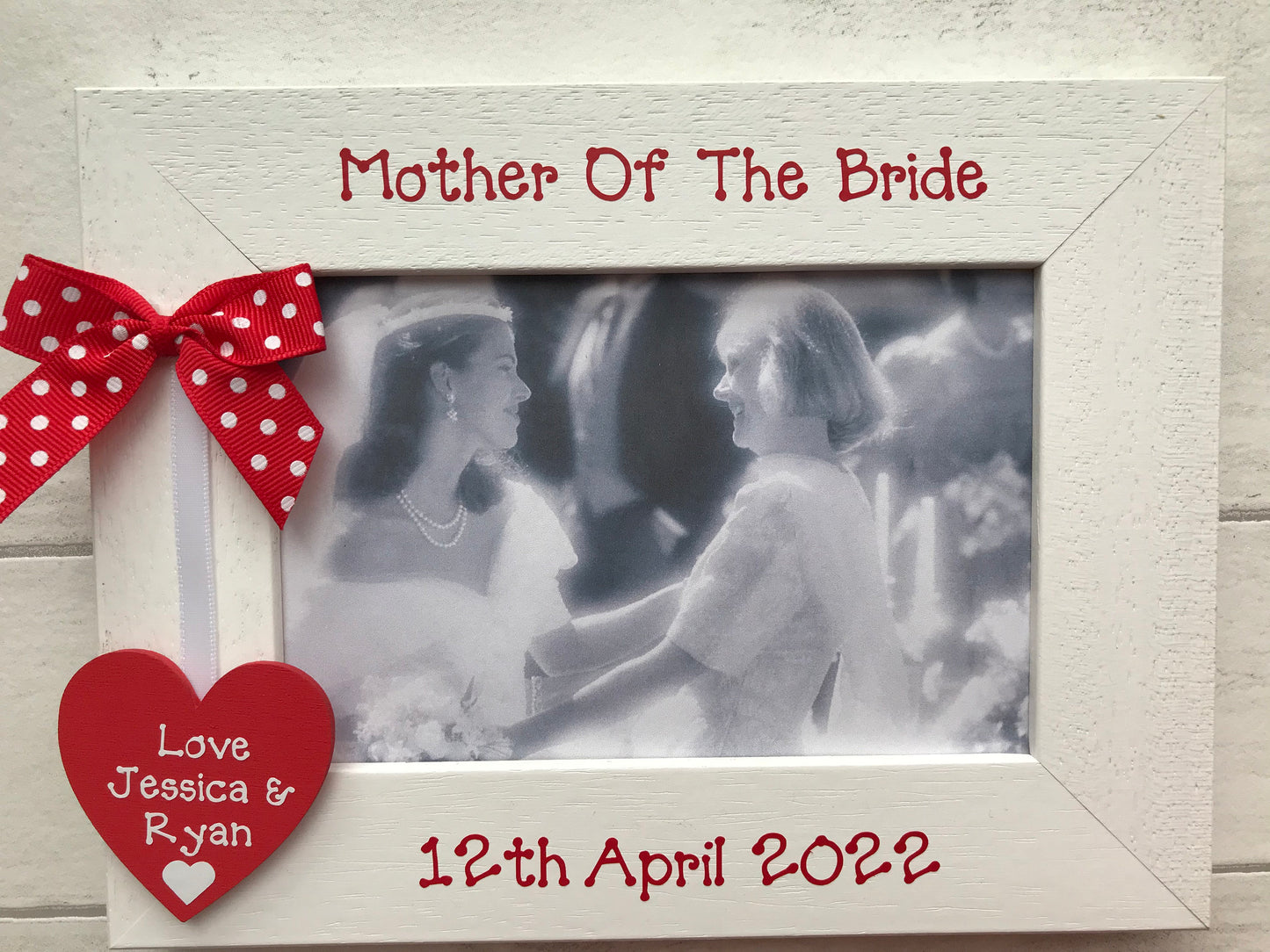 Personalised Mother Of The Bride Thank You Gift Wooden Handcrafted Photo Frame