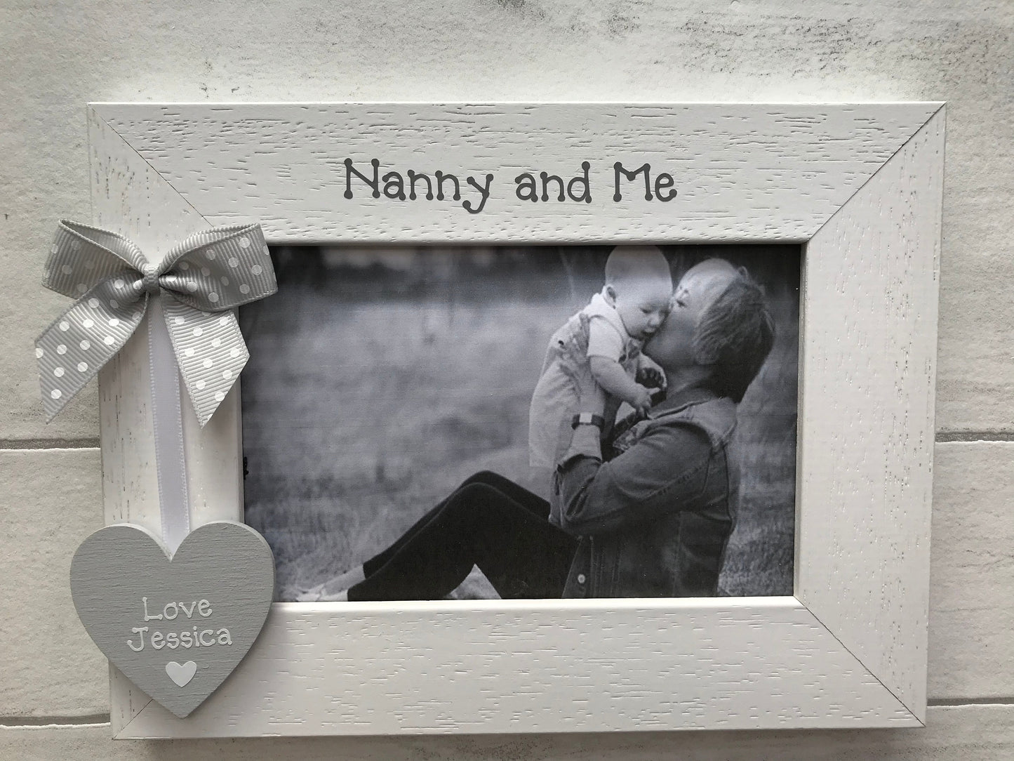 Personalised Nanny And Me Wooden Handcrafted Photo Frame