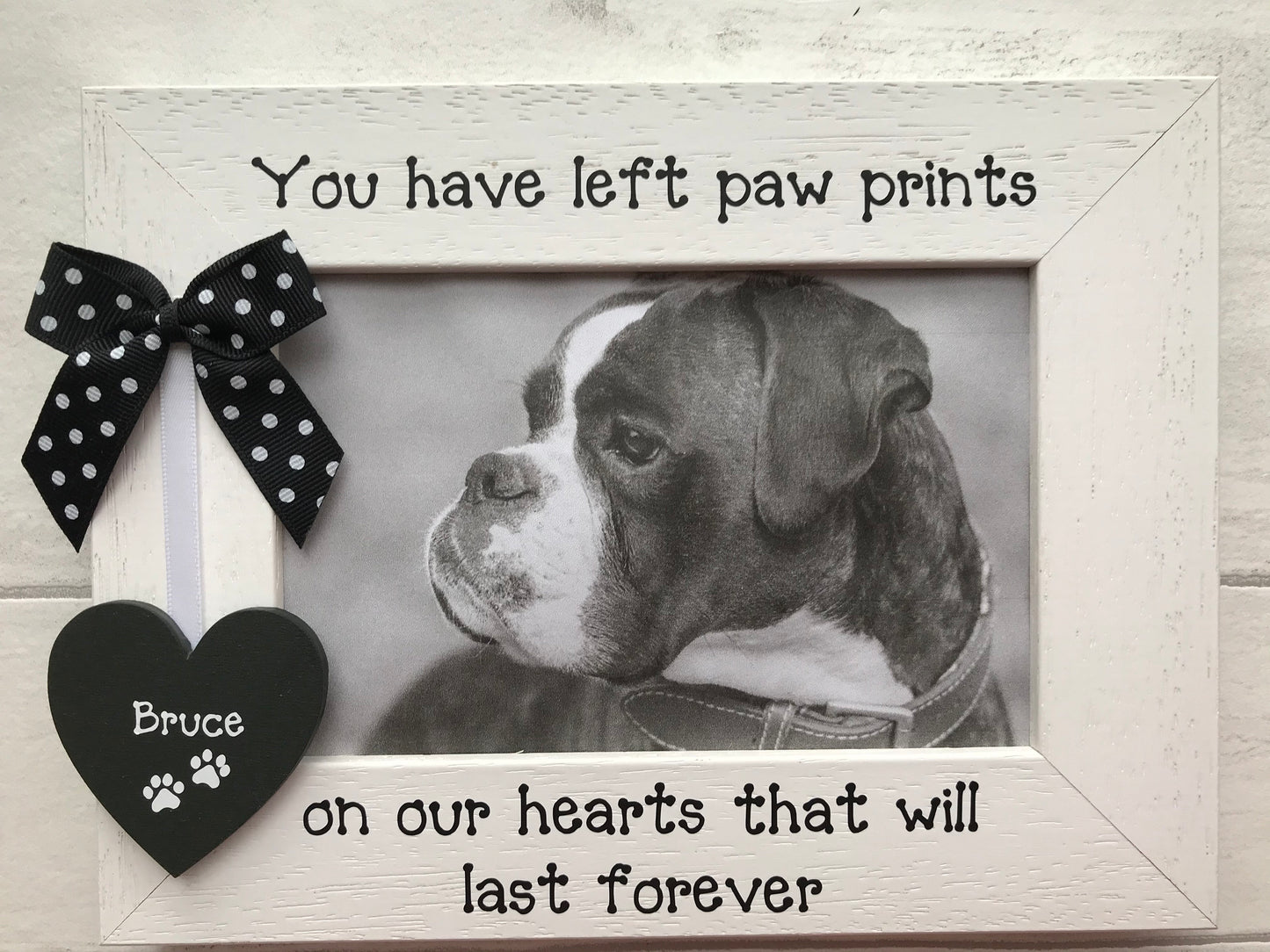 Personalised Wooden Handcrafted Special Dog Loss In Memory Remembrance Photo Frame