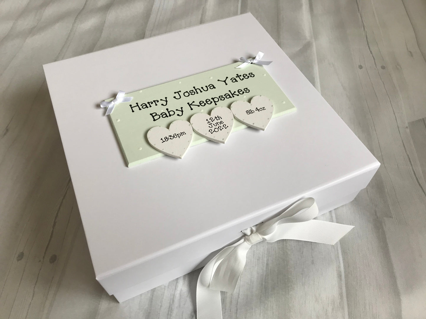 Personalised New Baby Keepsake Box Memory Gift Box Present Box