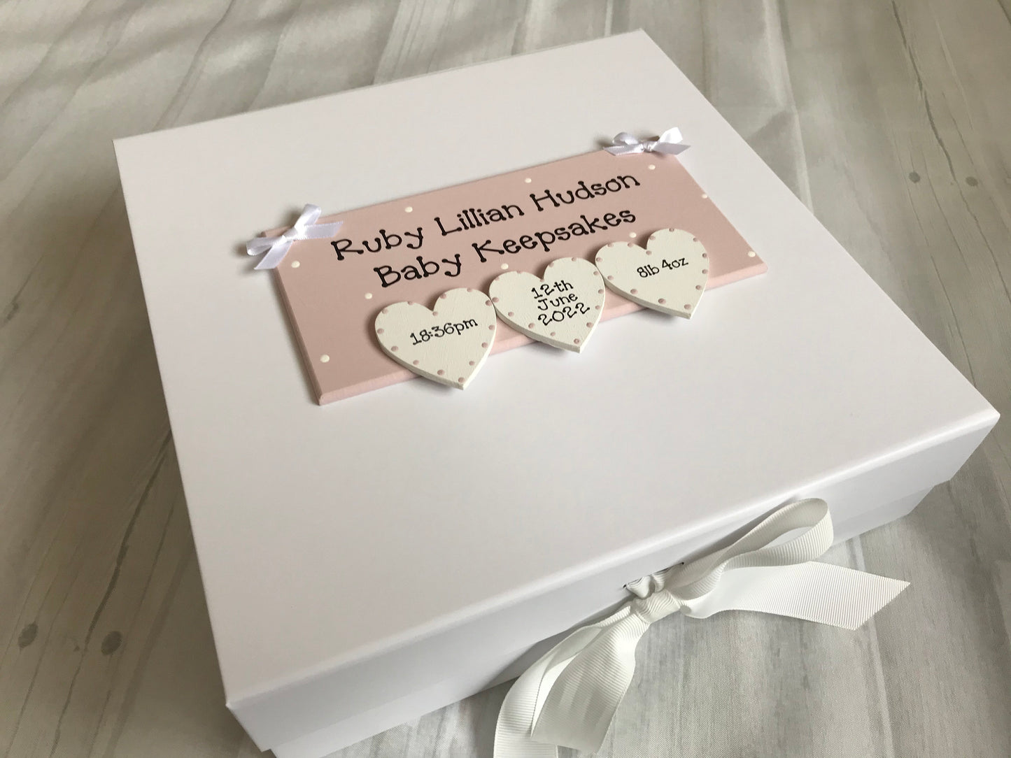 Personalised New Baby Treasure Memory Box
